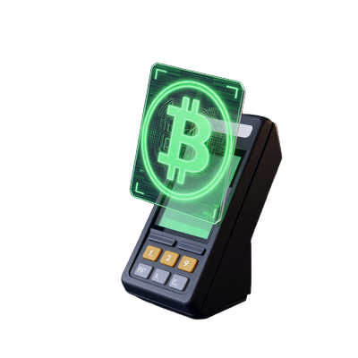 BillionaireSpin Casino Zahlungsmethoden - Holografisches Cyberpunk-Zahlungsterminal mit Krypto und Kartensymbolen